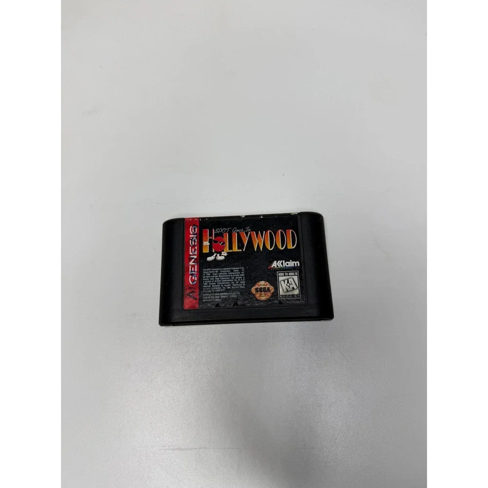 Spot Goes To Hollywood Sega Genesis Authentic Loose Cartridge - Tested & Working